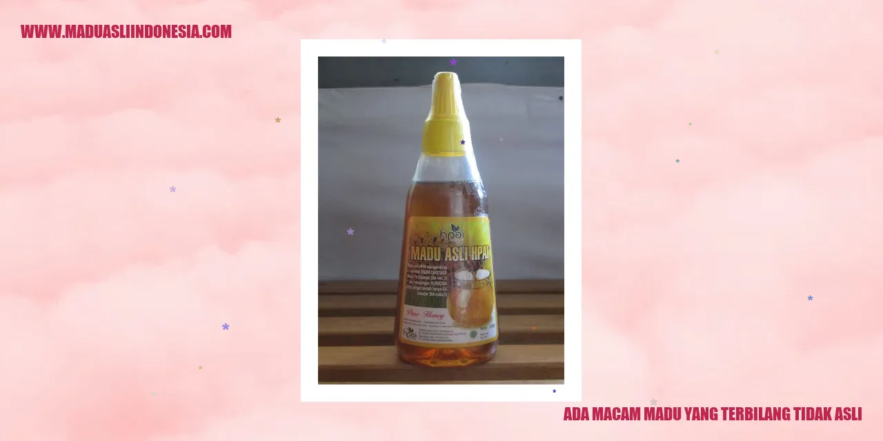 ada macam madu yang terbilang tidak asli