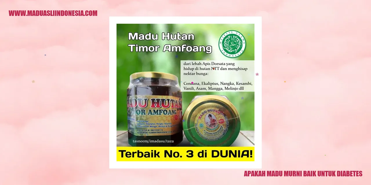 apakah madu murni baik untuk diabetes
