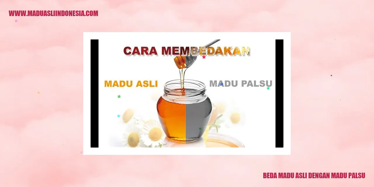 beda madu asli dengan madu palsu