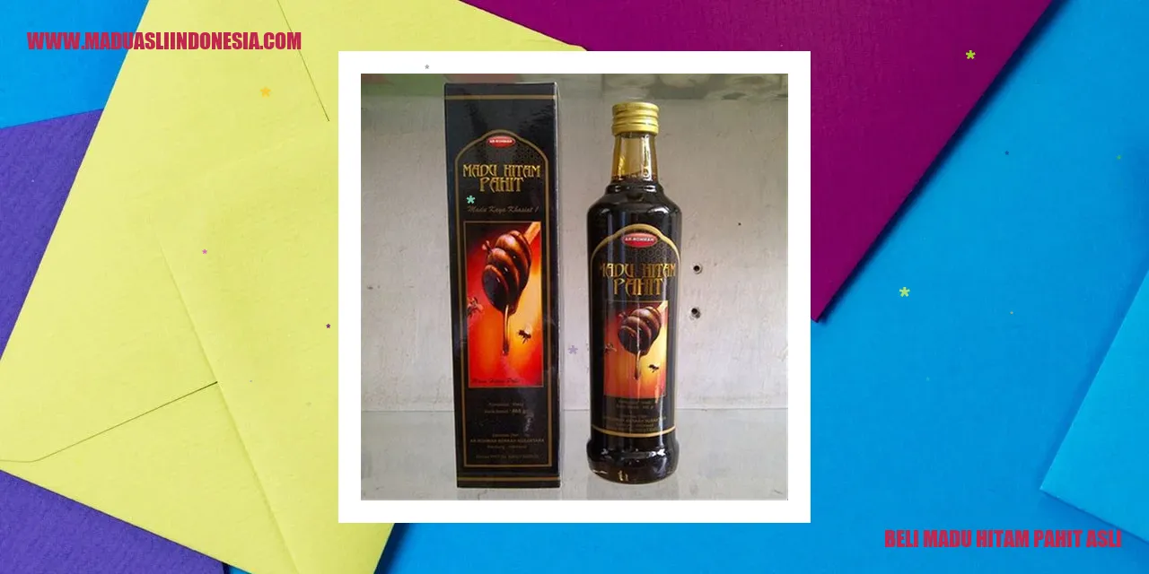 Beli Madu Hitam Pahit Asli