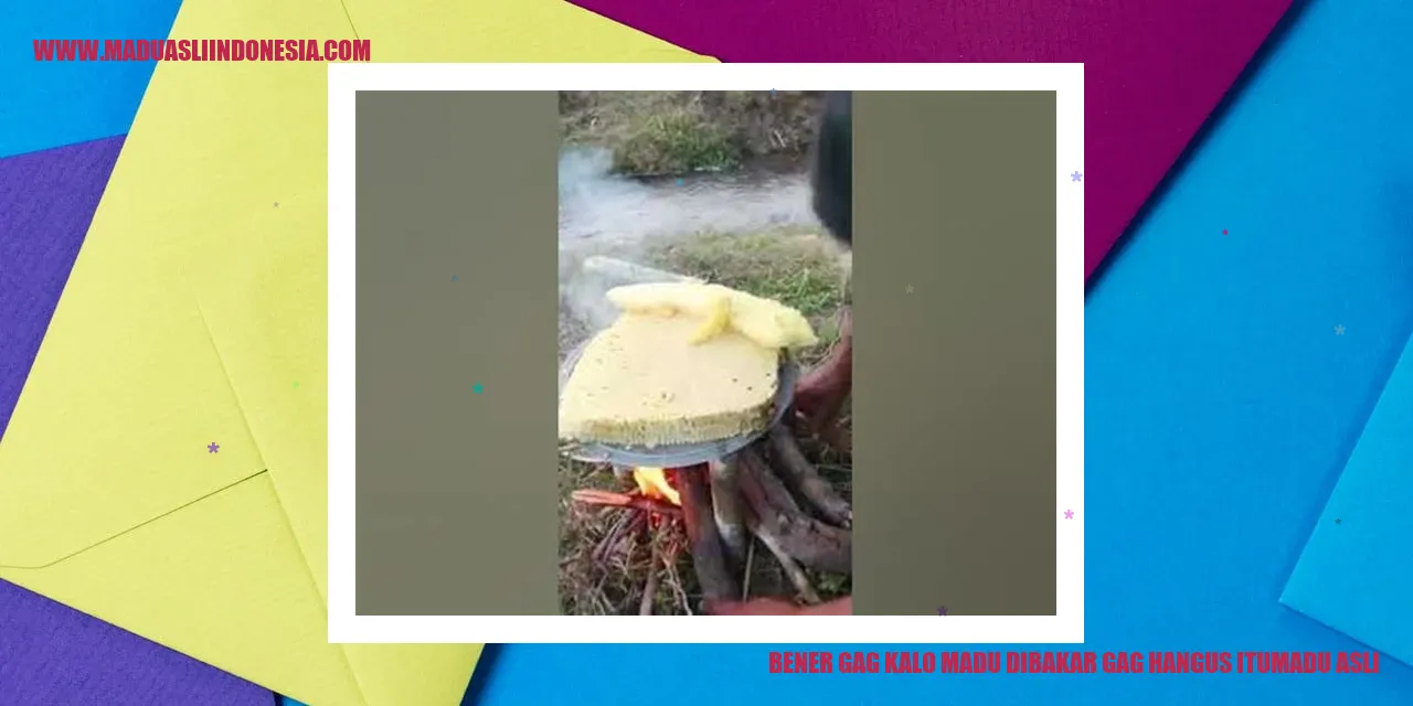 bener gag kalo madu dibakar gag hangus itumadu asli
