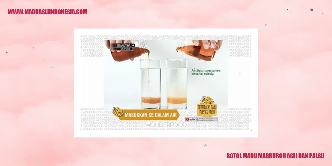 botol madu mabruroh asli dan palsu