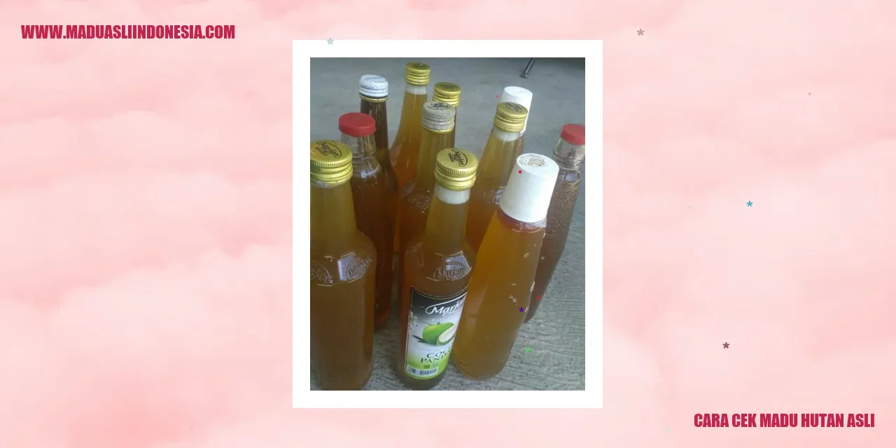 cara cek madu hutan asli