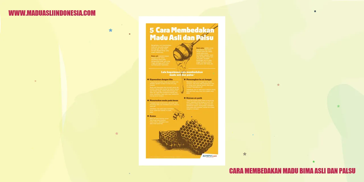 Cara Membedakan Madu Bima Asli dan Palsu
