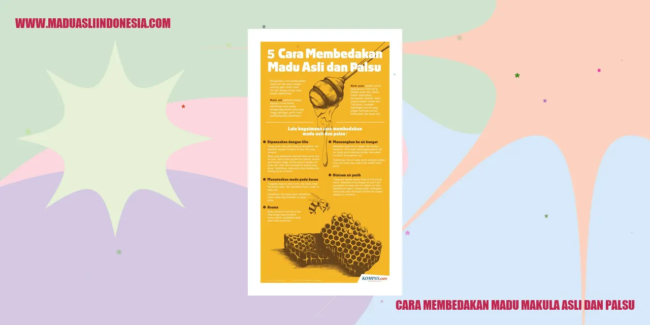 cara membedakan madu makula asli dan palsu