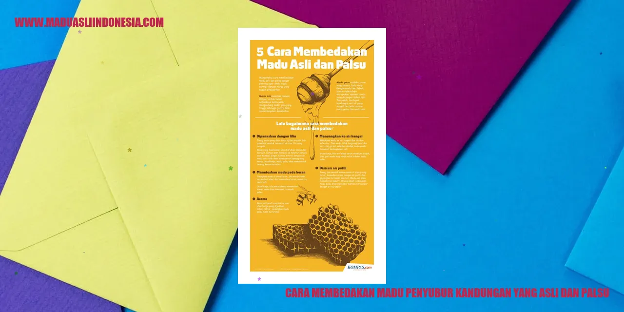 cara membedakan madu penyubur kandungan yang asli dan palsu