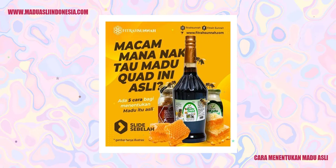 cara menentukan madu asli