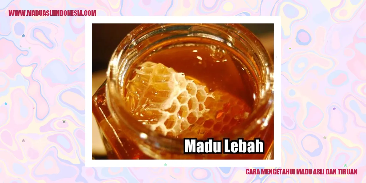 Madu Asli dan Tiruan