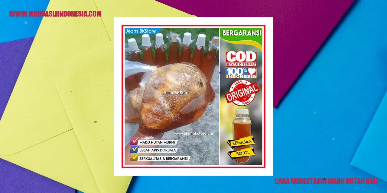 cara mengetahui madu hutan asli