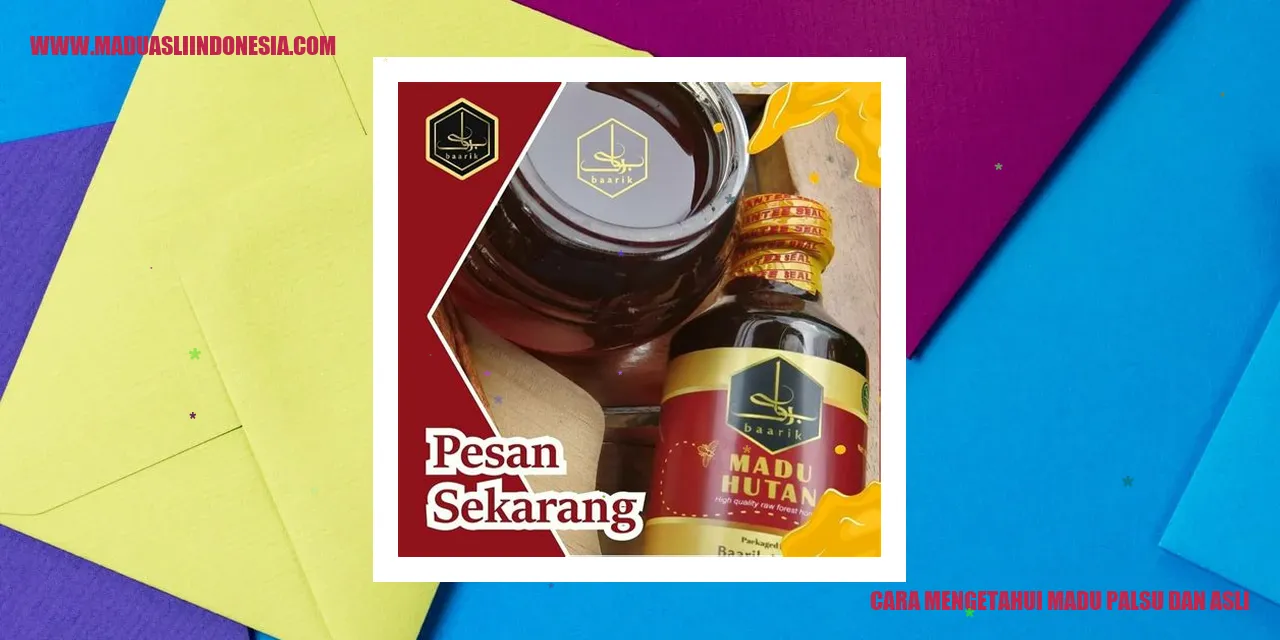 cara mengetahui madu palsu dan asli