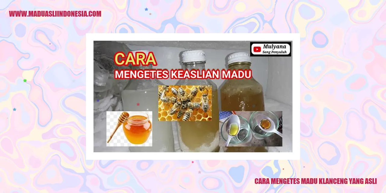 Cara Mengetes Madu Klanceng yang Asli