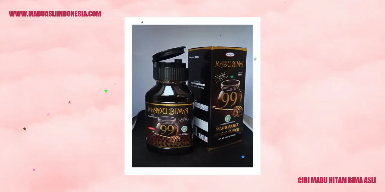 Ciri Madu Hitam Bima Asli