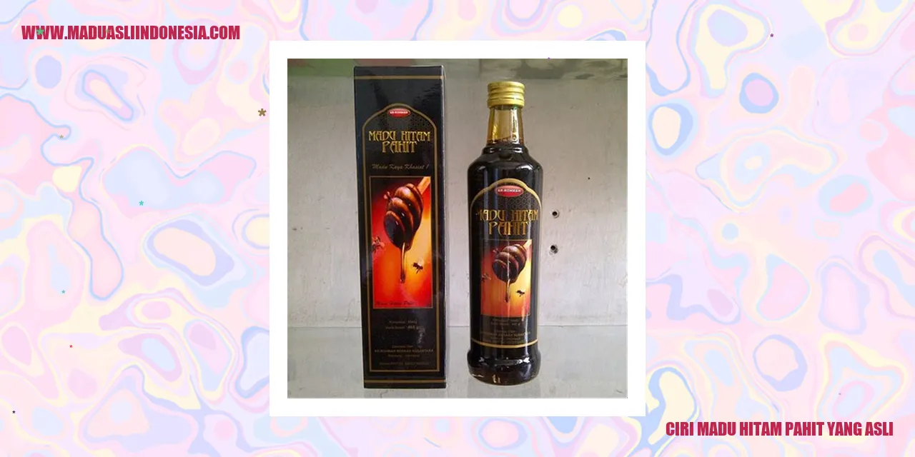 Ciri Madu Hitam Pahit yang Asli