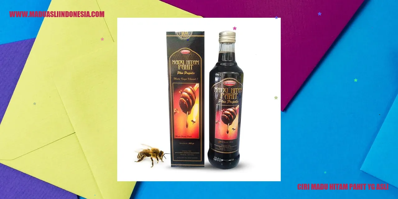 Ciri madu hitam pahit yang asli