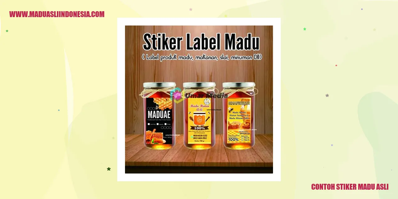 Contoh Stiker Madu Asli