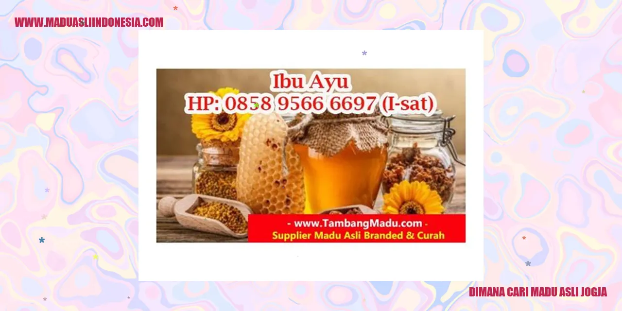 Manfaat Madu Asli Jogja