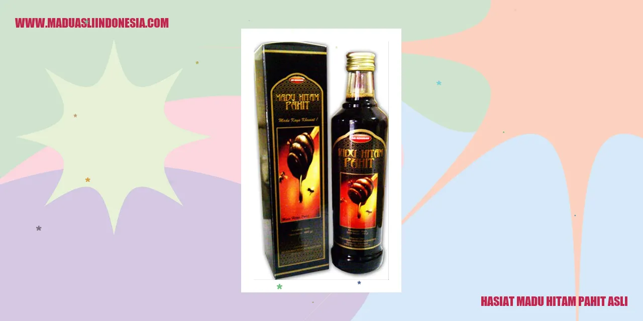 Madu Hitam Pahit Asli