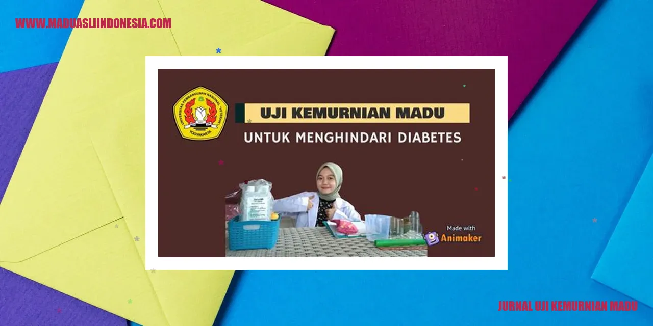 Jurnal Uji Kemurnian Madu