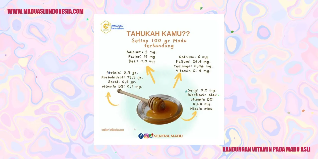 Kandungan Vitamin pada Madu Asli