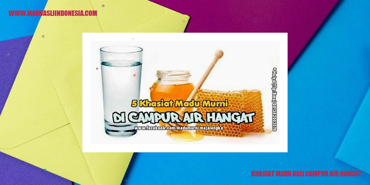 Khasiat Madu Asli Campur Air Hangat