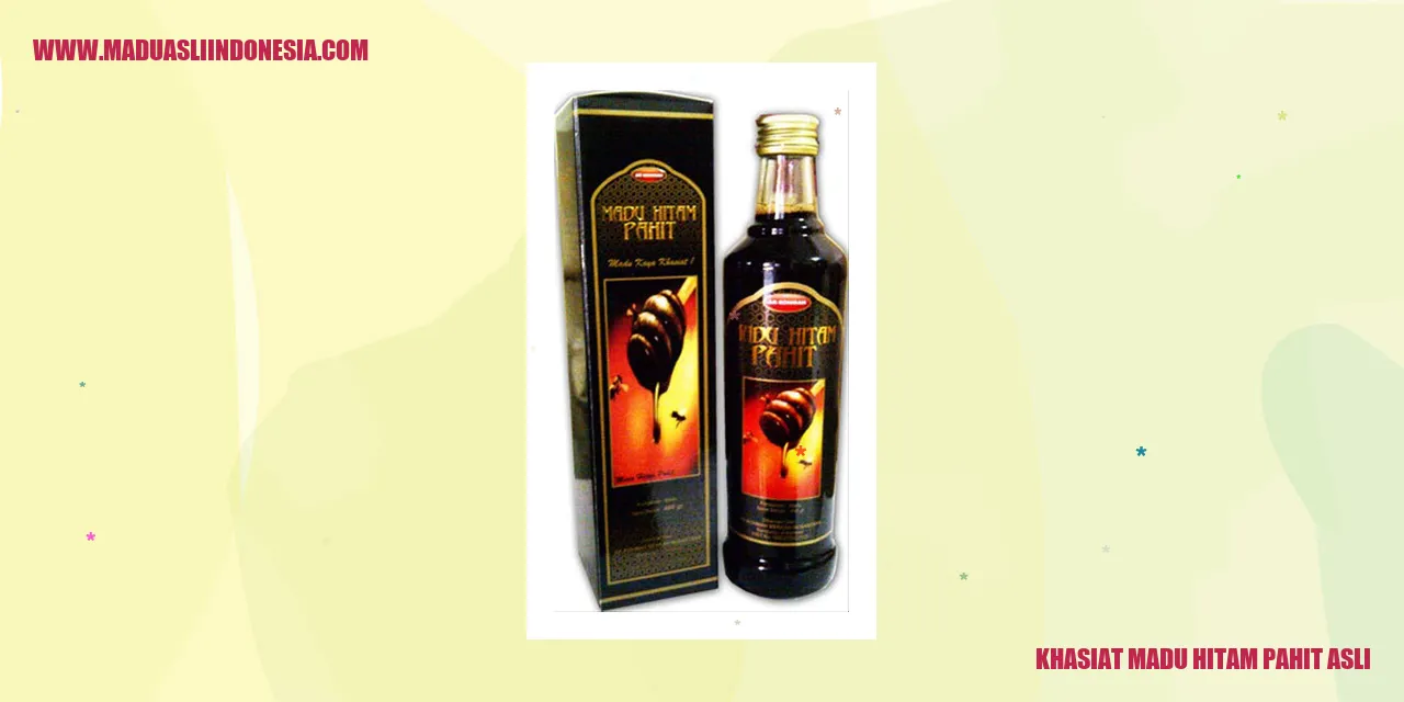 khasiat madu hitam pahit asli