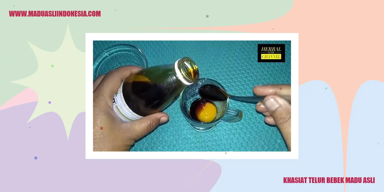 khasiat telur bebek madu asli
