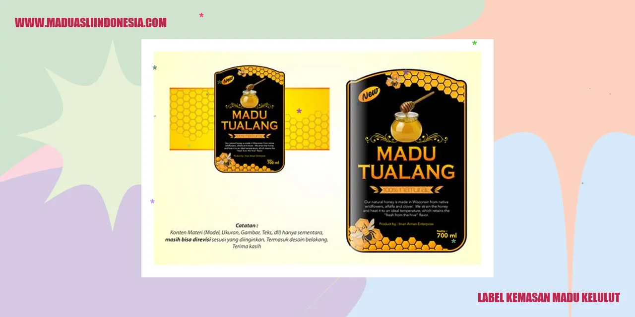 label kemasan madu kelulut