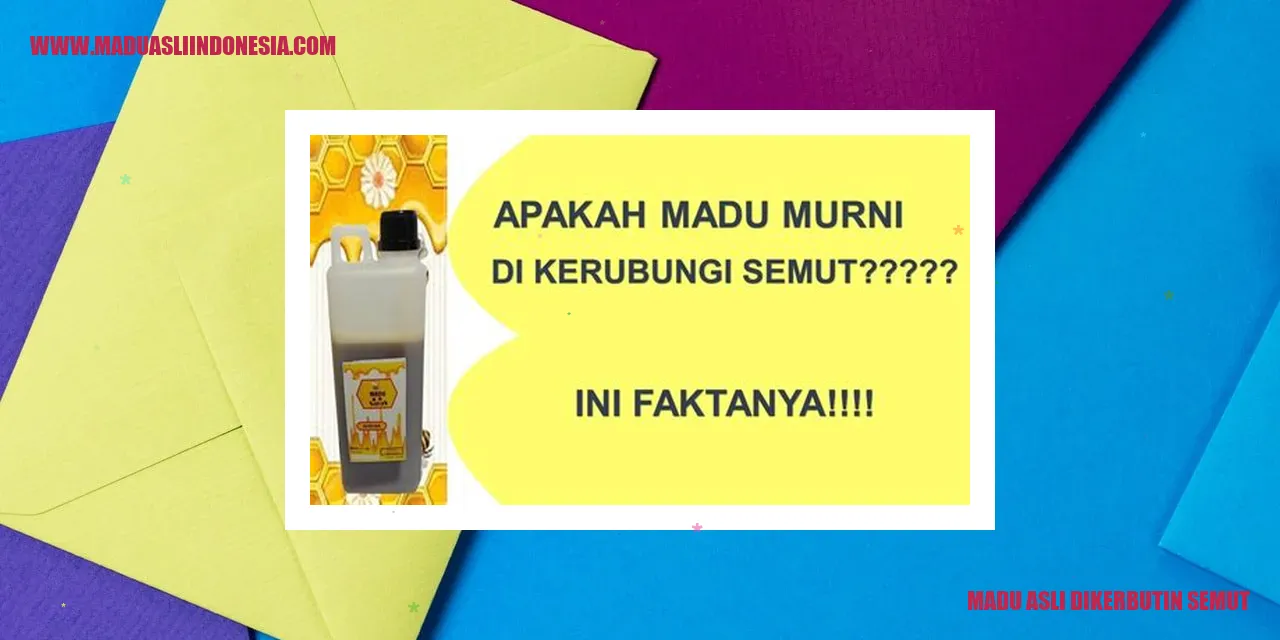 Madu Asli Dikerbutin Semut