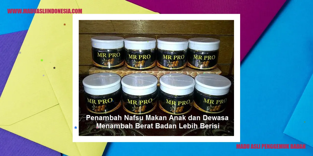 Madu Asli Penggemuk Badan