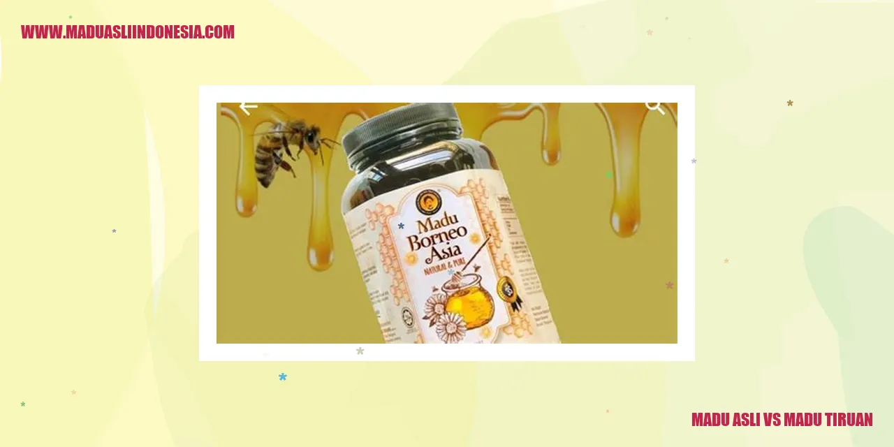 madu asli vs madu tiruan