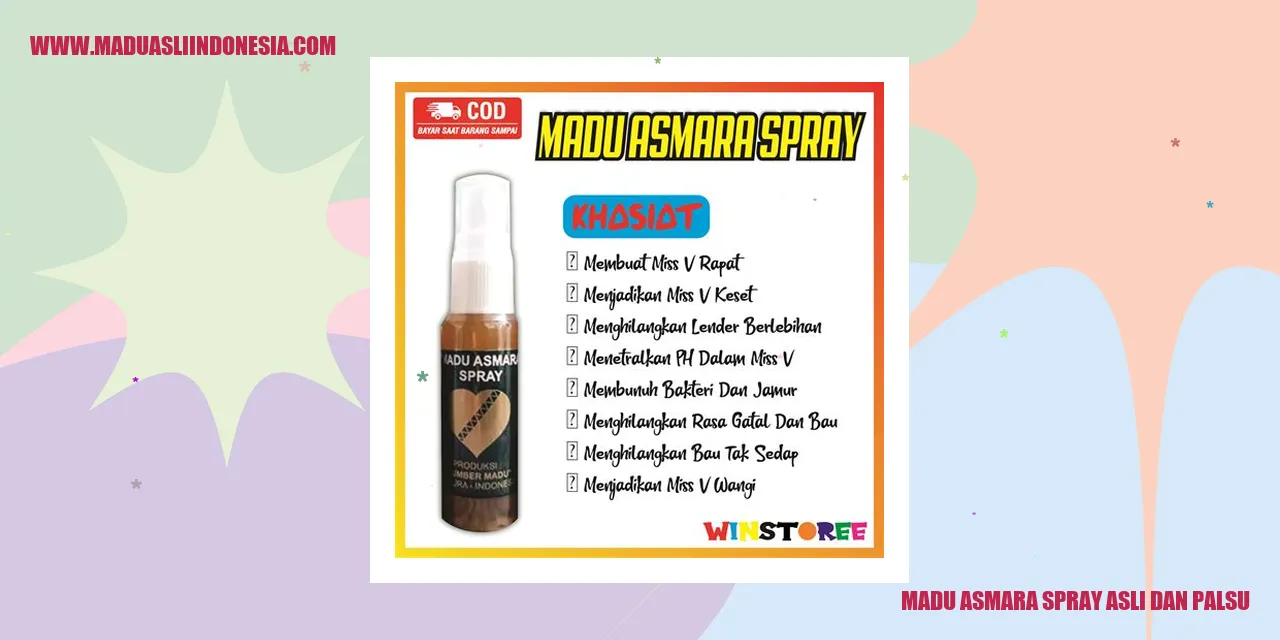 Madu Asmara Spray Asli dan Palsu