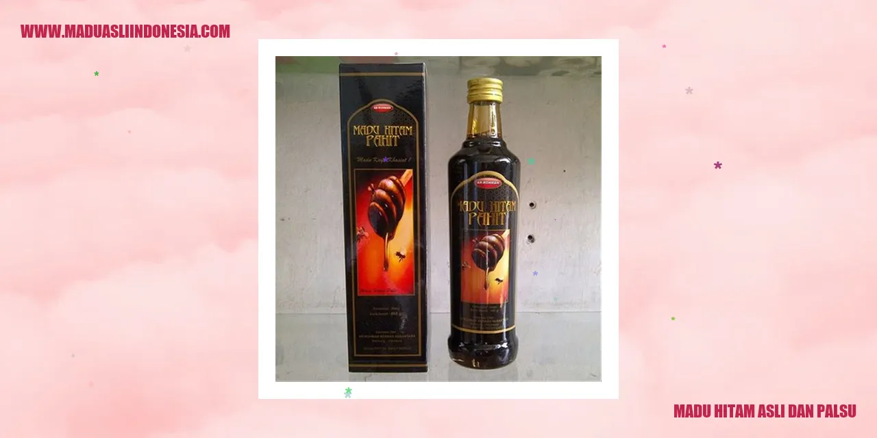 madu hitam asli dan palsu