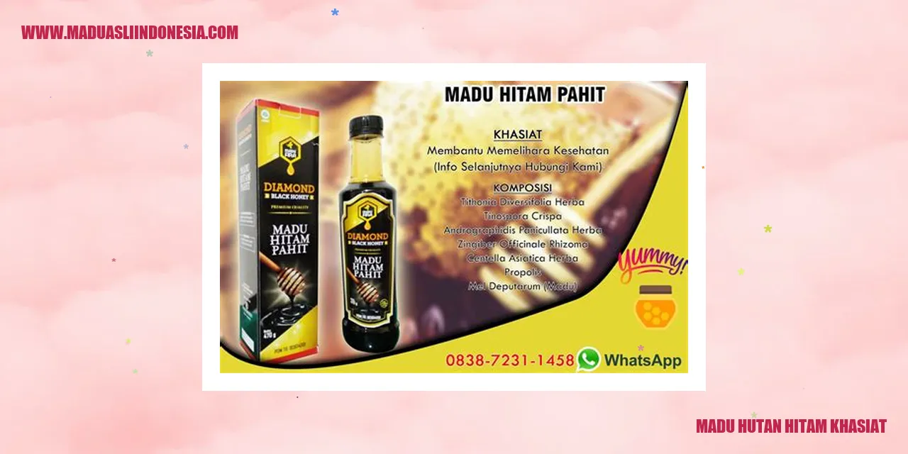 madu hutan hitam khasiat