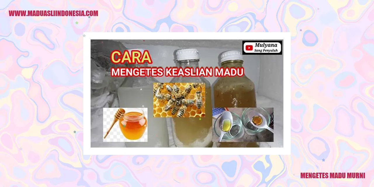 mengetes madu murni