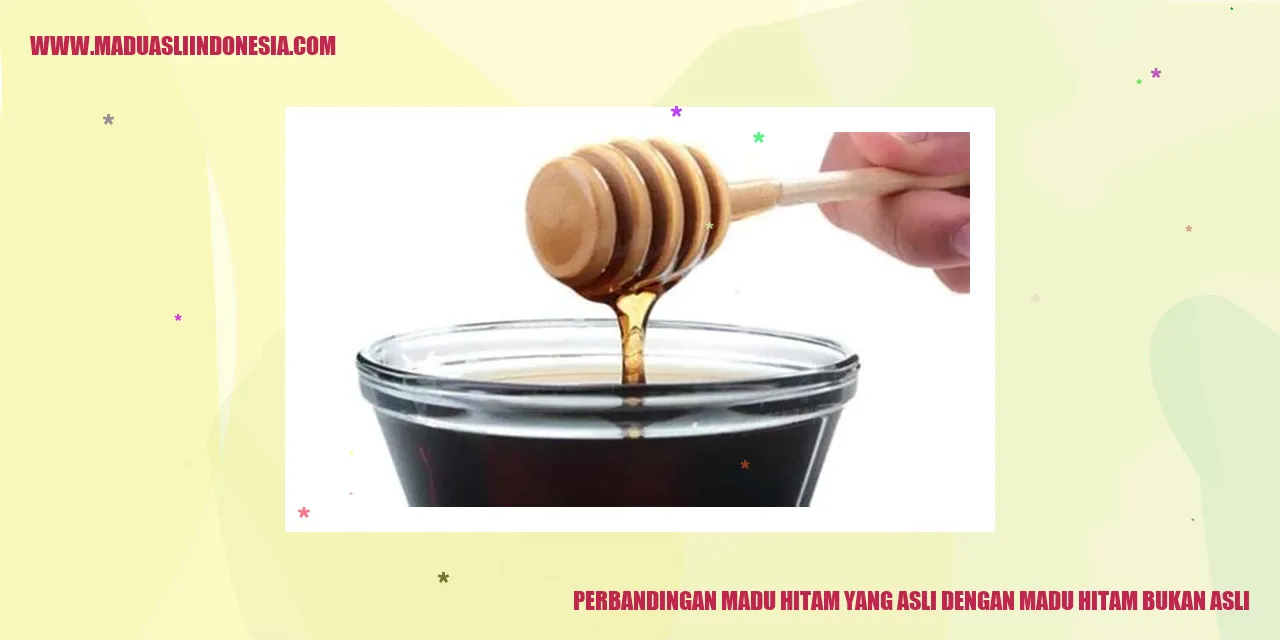 Perbandingan Madu Hitam