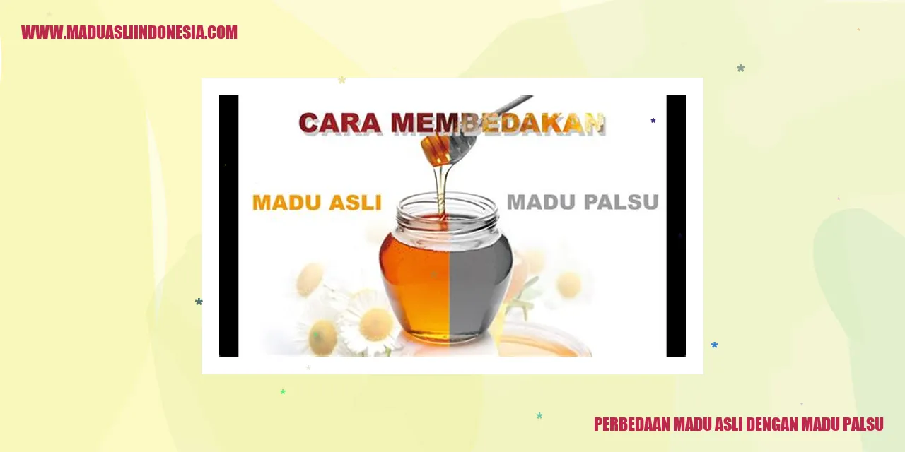 Perbedaan Madu Asli dengan Madu Palsu