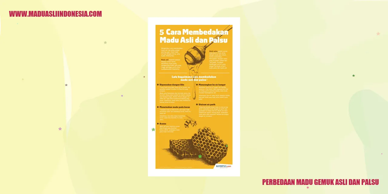 Perbedaan Madu Gemuk Asli dan Palsu