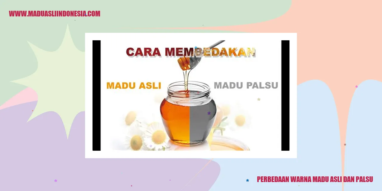 Perbedaan Warna Madu Asli dan Palsu