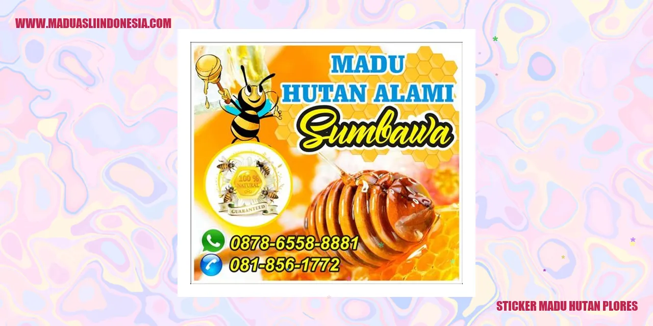 sticker madu hutan plores