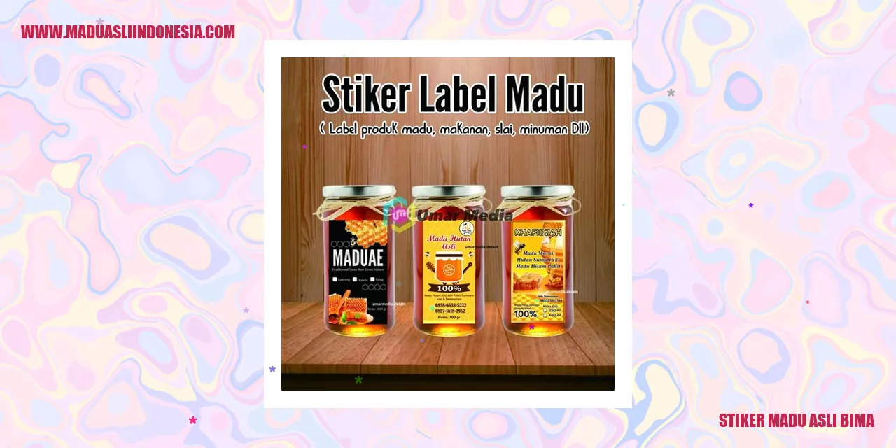 gambar stiker madu asli bima