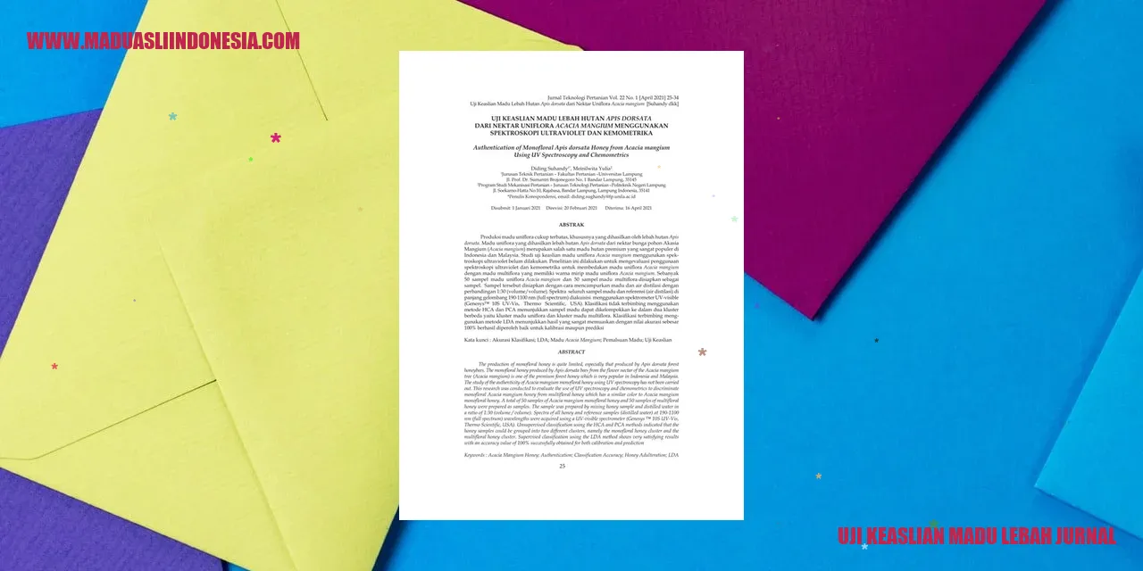 Uji Keaslian Madu Lebah Jurnal