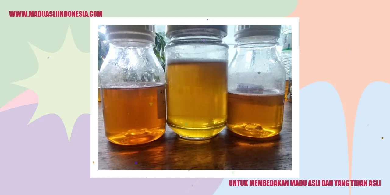 Madu Asli vs Madu Palsu